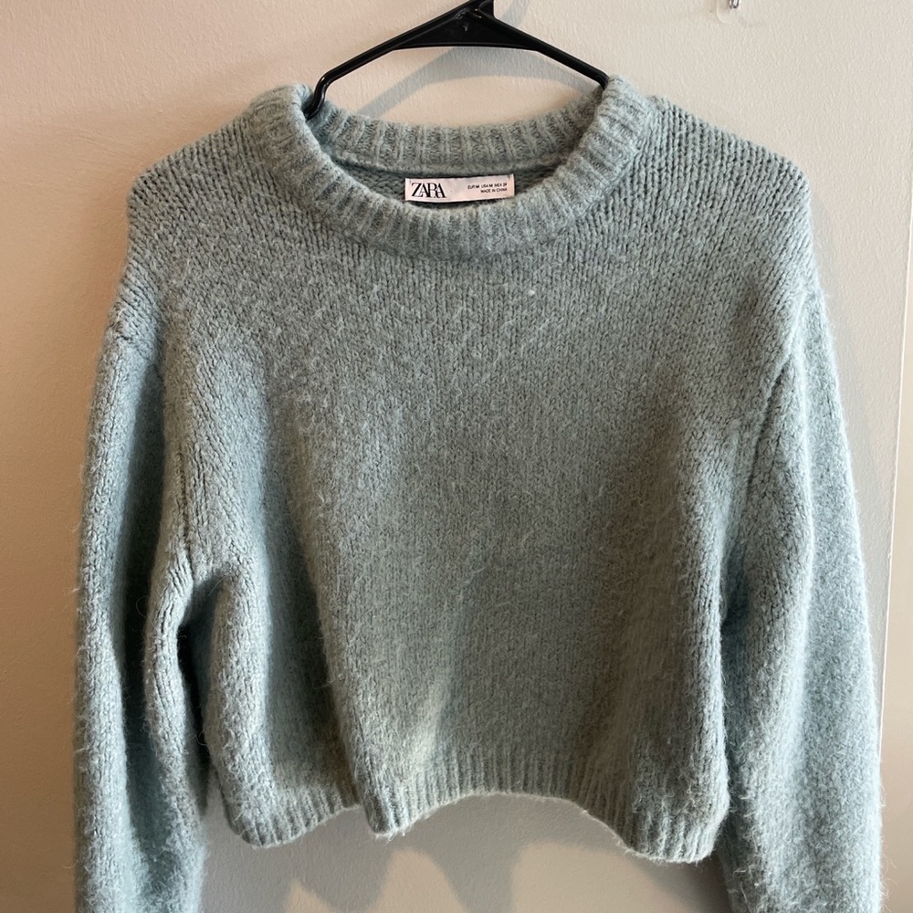 Zara Wool-Blend Cropped Sweater